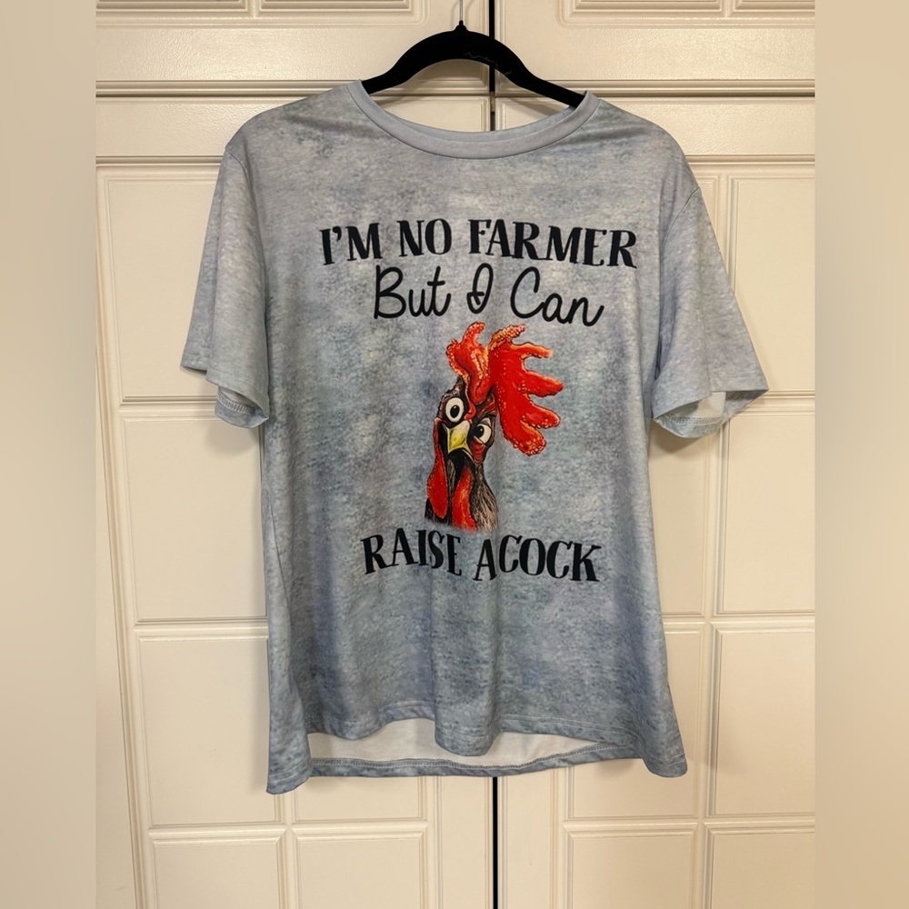 Graphic T-Shirt with Rooster Print